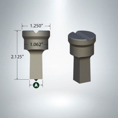 F16 Square Punch with V Groove