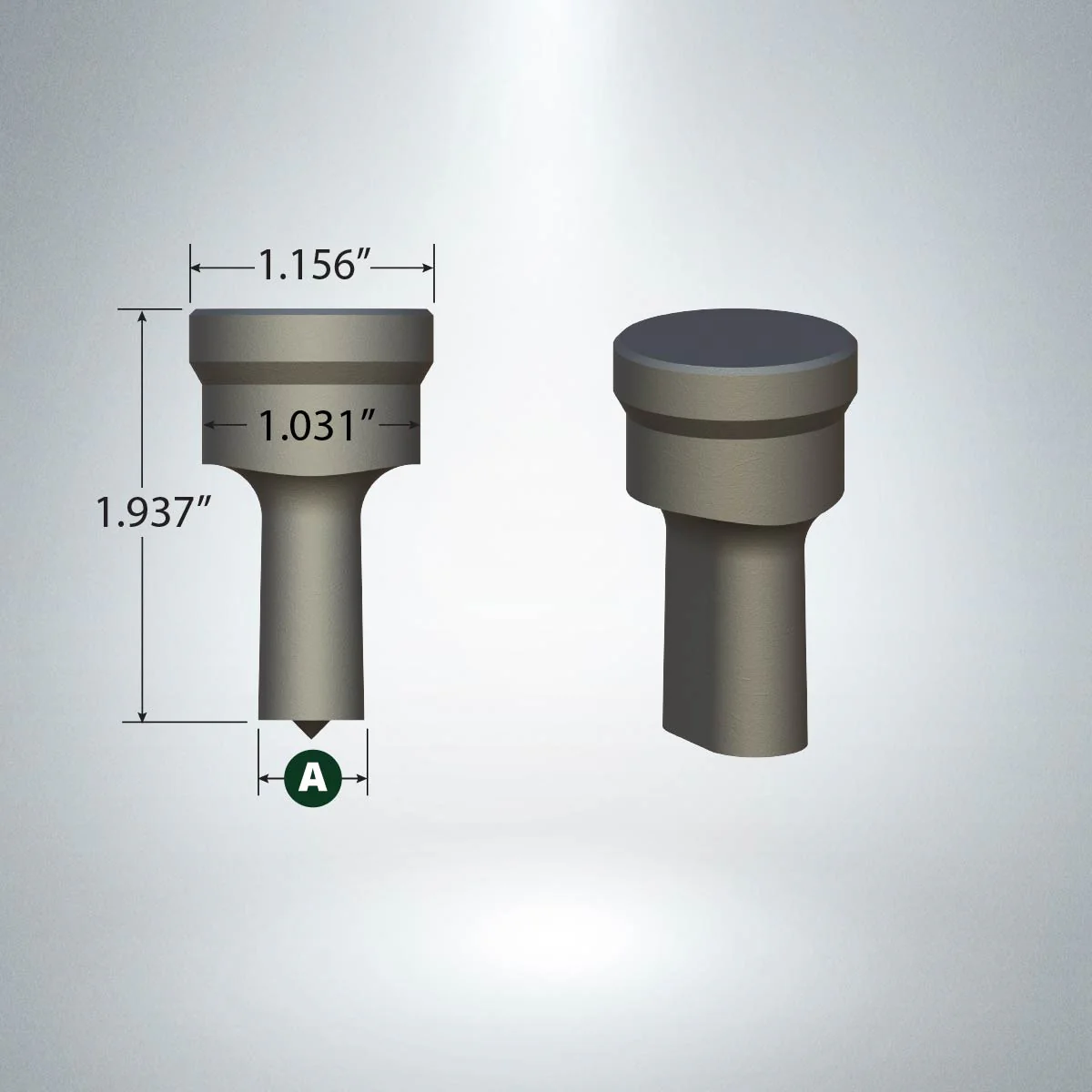 F12 Oblong Punch No Keyway